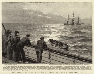 Die Rettung einer Besatzung im Mittelatlantik durch die S S Normannia